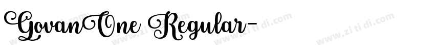 GovanOne Regular字体转换